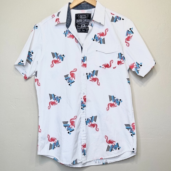 Broken Threads | NWOT Flamingo Button Up Shirt - Picture 2 of 8